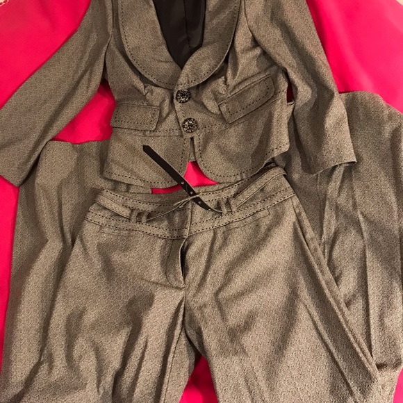 A. Byer Jackets & Blazers - Two piece gray and black juniors suit